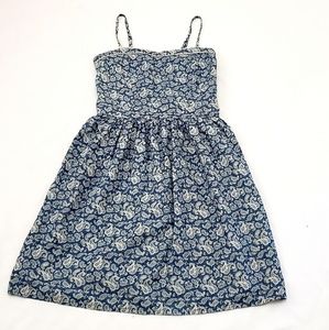 Girls Sweet Blue Paisley Print Dress